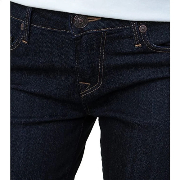 True Religion Halle Tuxedo Skinny Jeans Blue Low Rise Y2K size 27 - Picture 4 of 15
